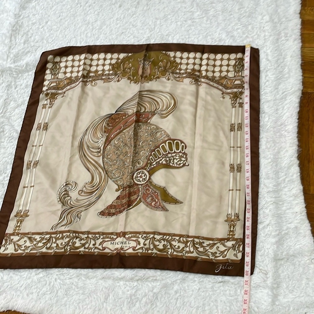 Michele Paris Brown and Cream Scarf - Picture 11 of 13